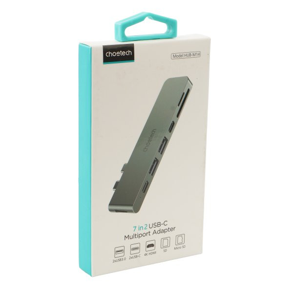 Фото - Хаб USB Choetech 7в1 (HUB-M14-GY-V2)