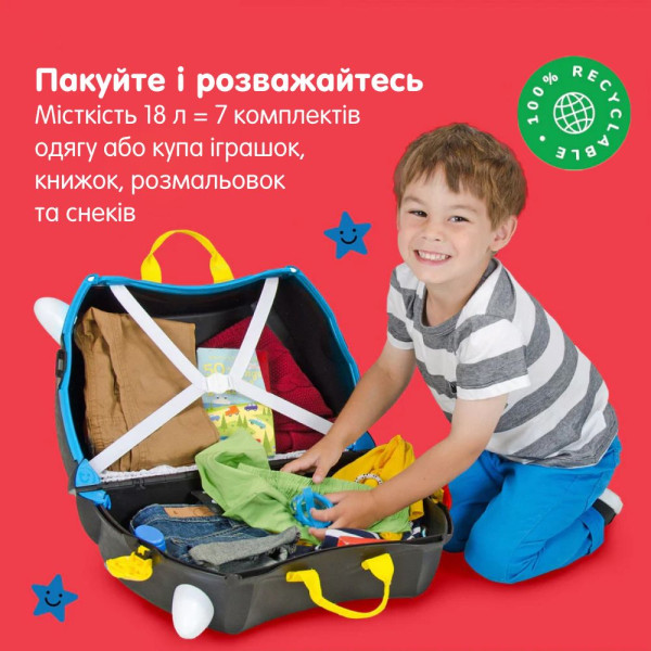 Фото - Чемодан детский Trunki Pedro the Pirate Ship (0312-GB01-UKV)