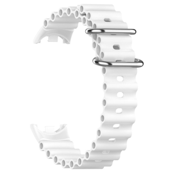 Фото - Ремінець для фітнес-браслету BeCover Wave Style for Xiaomi Mi Smart Band 8 / 9 / 10 White (714362)