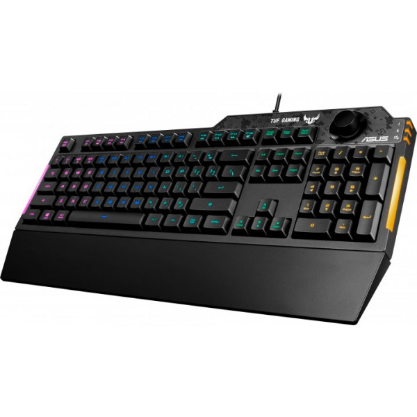 Фото - Клавиатура проводная игровая Asus TUF Gaming K1 RGB 104key USB UA Black (90MP01X0-BKMA00)