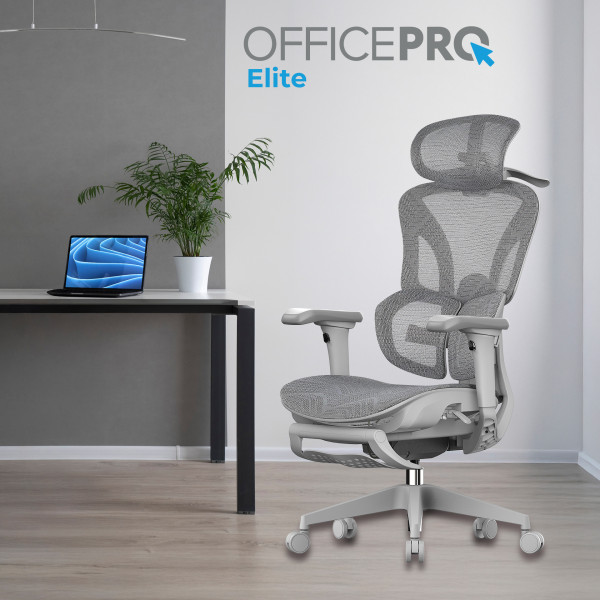 Фото - Кресло офисное OfficePro Elite Grey (OC950G)