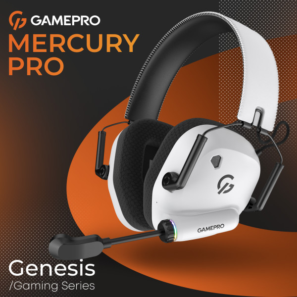 Фото - Гарнітура бездротова ігрова GamePro Genesis Mercury Pro (HSW120W)