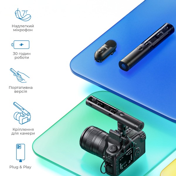 Фото - Микрофон для смартфона Boya Magic-02 Type-C/Lightning Black