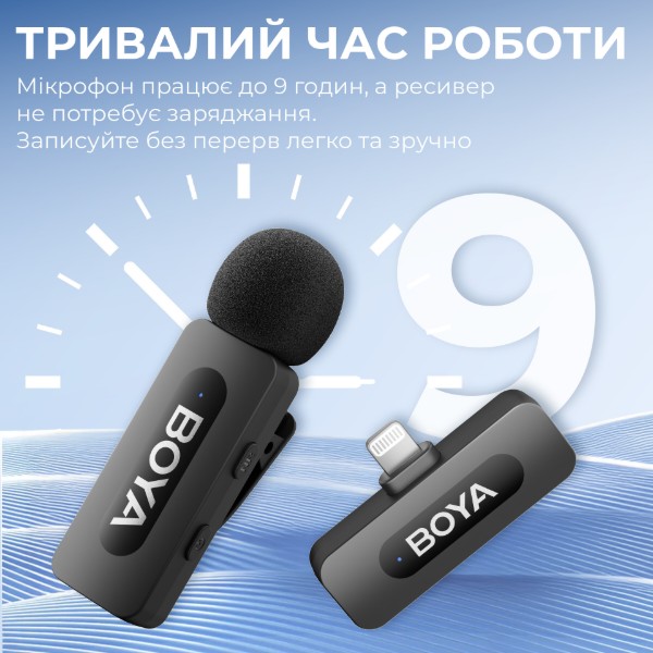 Фото - Мікрофон для смартфона Boya BY-V1 Lightning Black