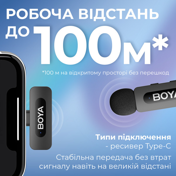 Фото - Микрофон для смартфона Boya BY-V30 Type-C Black