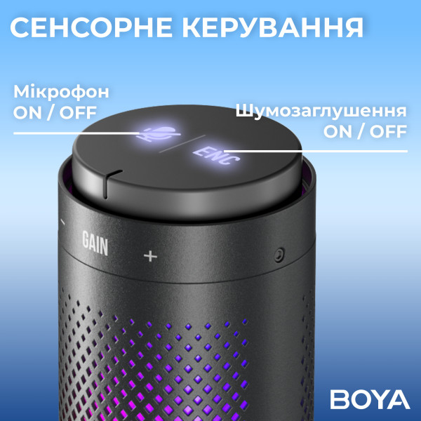 Фото - Мікрофон до комп'ютера Boya K9 RGB Black