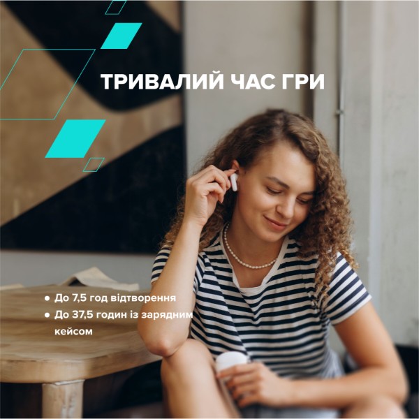 Фото - Навушники вкладиші бездротові TWS Canyon TWS-5 Blue (CNS-TWS5BL)