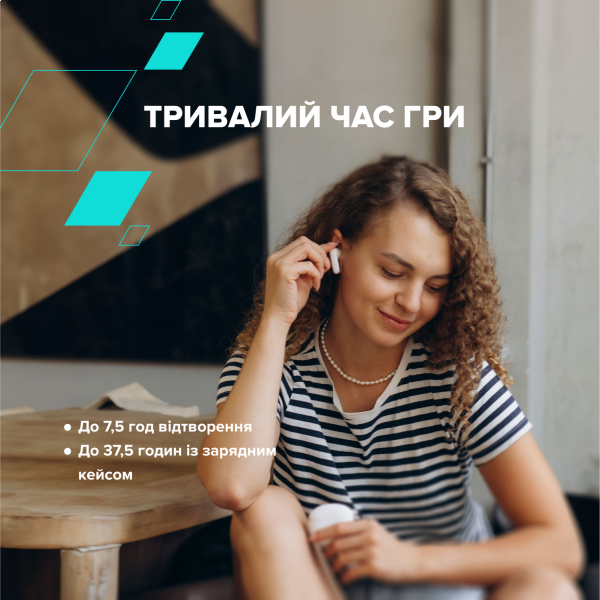 Фото - Навушники вкладиші бездротові TWS Canyon TWS-5 Blue (CNS-TWS5BL)