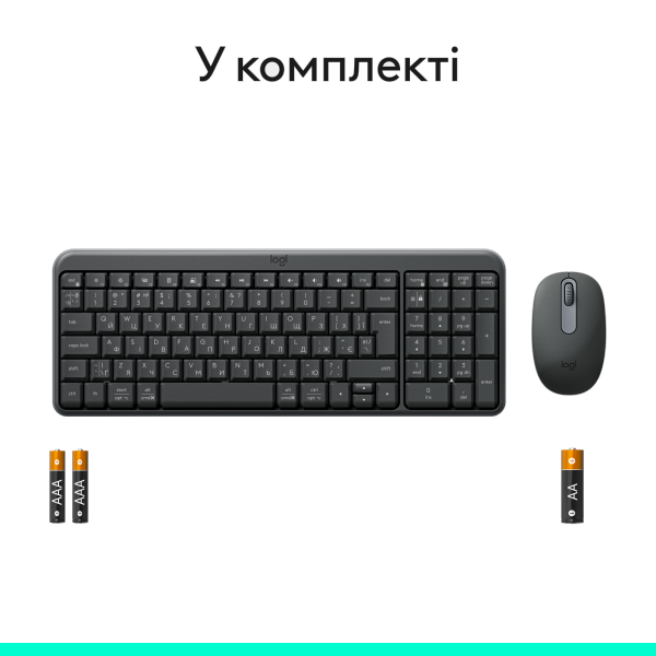 Фото - Клавіатура + миша бездротова Logitech MK250 Wireless Combo Graphite UKR (920-013823)
