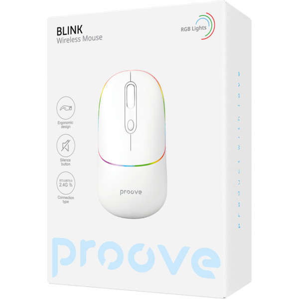 Фото - Миша бездротова Proove Blink White (WMBL00002002)