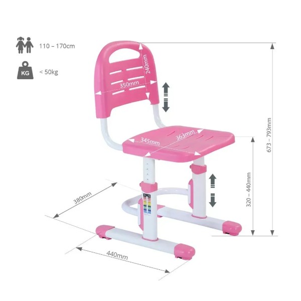 Фото - Стілець шкільний FunDesk SST3L Pink