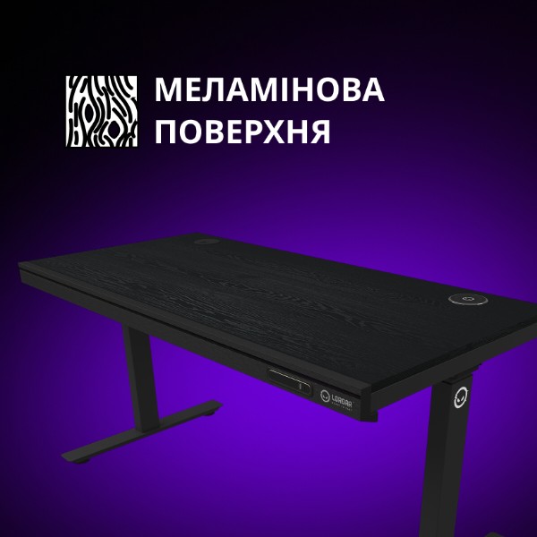 Фото - Стол компьютерный Lorgar PRO 80G Glass Black (LRG-DP80G)