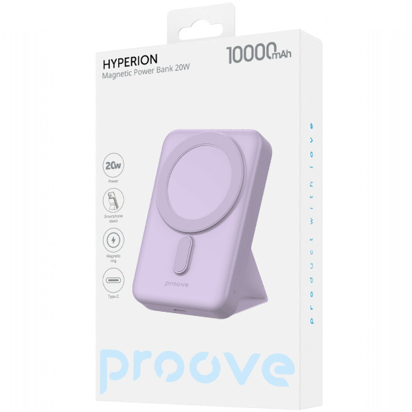 Фото - Батарея мобільна Proove Hyperion 20W 10000mAh 2025 Purple (PBHN15020009)