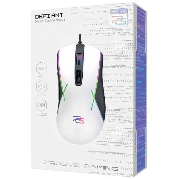 Фото - Миша дротова ігрова Proove Gaming Defiant White (CMDE00000101)
