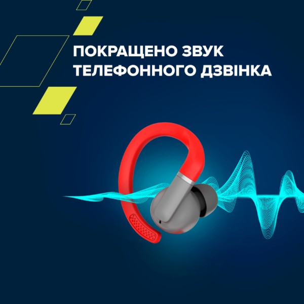 Фото - Навушники вкладиші бездротові TWS Canyon OnRun 11 Sport Wireless charge Red (CNS-TWS11R)