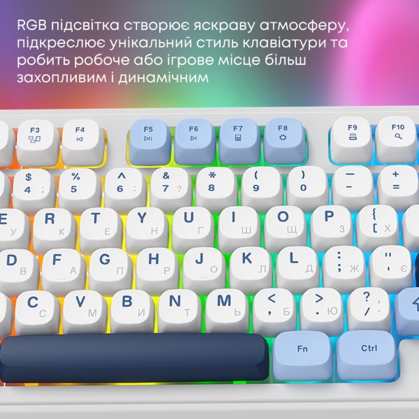 Фото - Клавиатура беспроводная игровая Ajazz AF98 PLUS Glacier Blue (AF98-PLUS-GB)