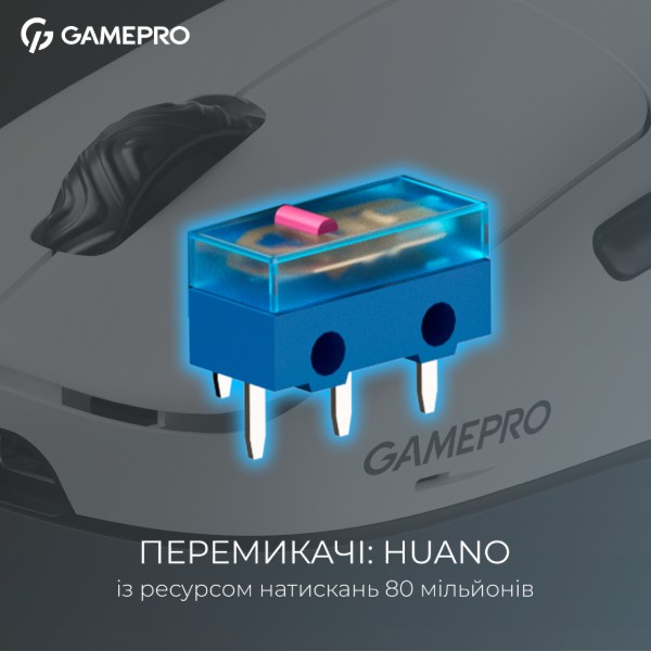 Фото - Миша бездротова ігрова GamePro Asgard Loki Wireless RGB White (GM022W)