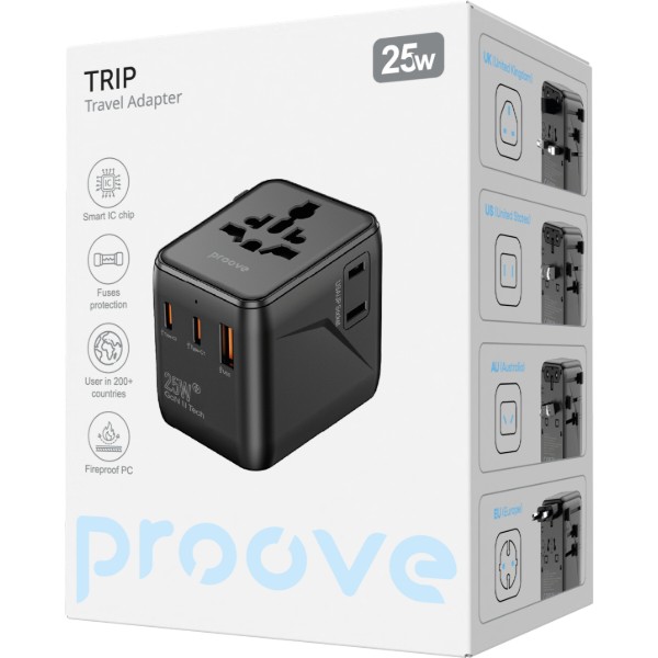 Фото - Сетевое зарядное устройство Proove Trip 25W black (TATL25310001)