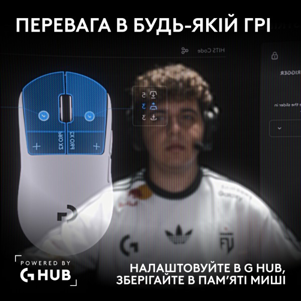 Фото - Мышь беспроводная игровая Logitech G PRO X2 Superstrike Lightspeed (910-007776)