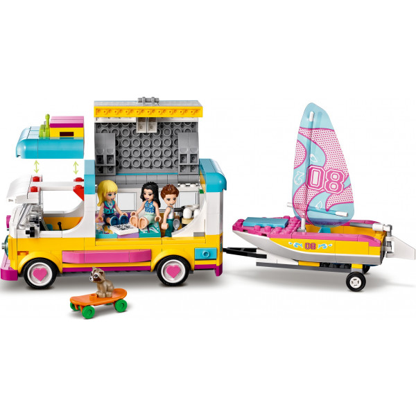Фото - Конструктор LEGO Friends Лісовий будинок на колесах і вітрильника (41681)