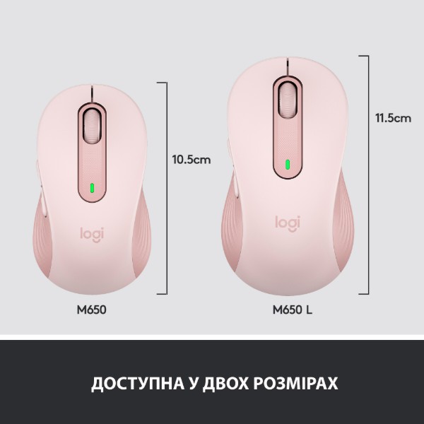 Фото - Мышь беспроводная Logitech Signature M650 Wireless Mouse Rose (910-006254)