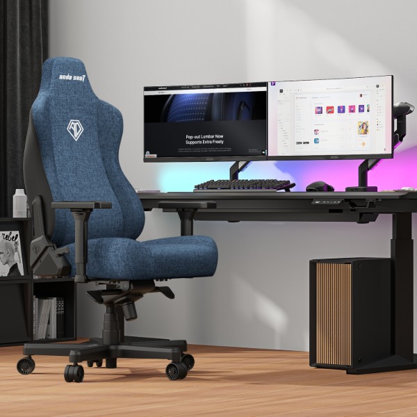 Фото - Кресло для геймеров Anda Seat Kaiser 3E XL Dark Blue Fabric (AD23YC-XL-09-S-CF-S01)