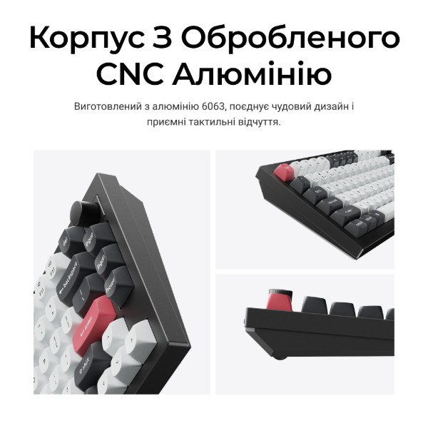 Фото - Клавиатура беспроводная Keychron Q1 HE Magnetic Switch Black RGB (Q1H-M1-UA)