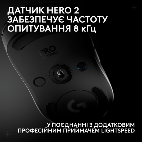 Фото - Мышь беспроводная игровая Logitech G PRO 2 LightSpeed Wireless Gaming Mouse White (910-007302)