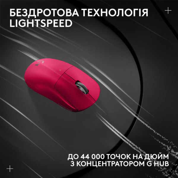 Фото - Миша бездротова ігрова Logitech G Pro X Superlight 2 LightSpeed Magenta (910-006797)
