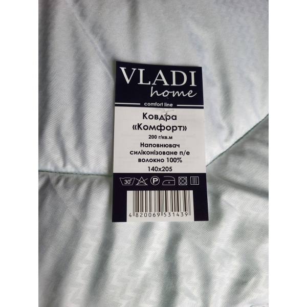 Фото - Ковдра літня двоспальна Vladi Комфорт 200г/м² 170х210