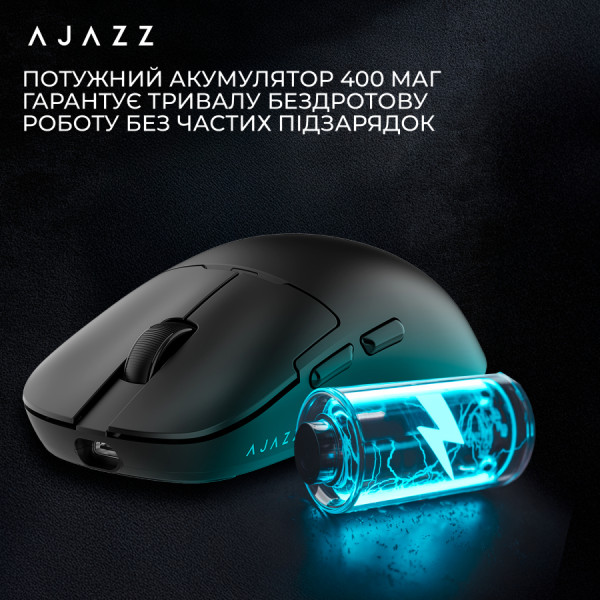 Фото - Миша бездротова ігрова Ajazz AJ159PRO -3 Mod-Black-Pixart 3395-8K (AJ159-PRO-B)