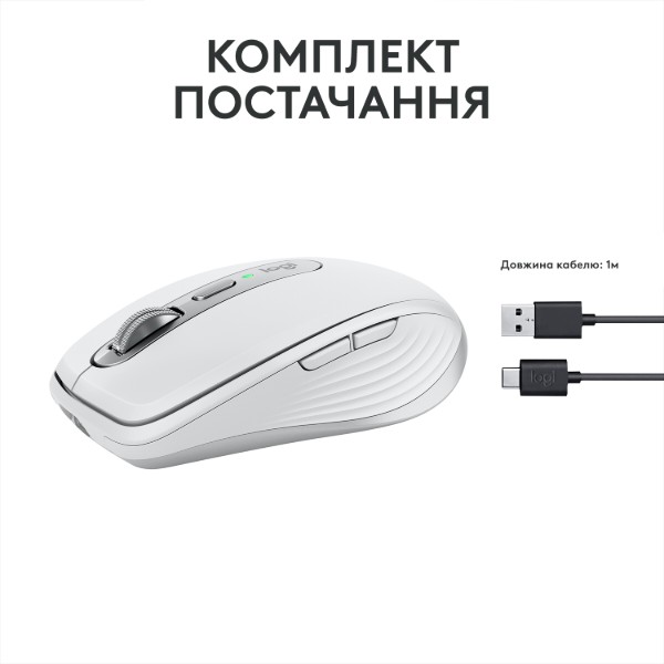 Фото - Миша бездротова Logitech MX Anywhere 3S Wireless Pale Grey (910-006930)