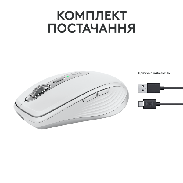Фото - Миша бездротова Logitech MX Anywhere 3S Wireless Pale Grey (910-006930)