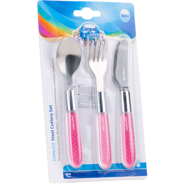 Фото - Набір дитячий 3 пр. Canpol babies рожевий (9/477_pin)