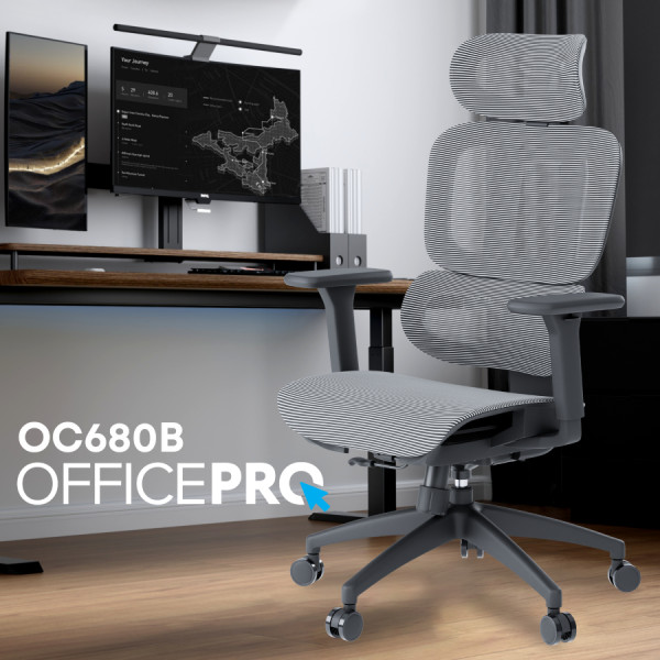 Фото - Крісло офісне OfficePro Skyline (OC680-B-G-G) Black/Gray