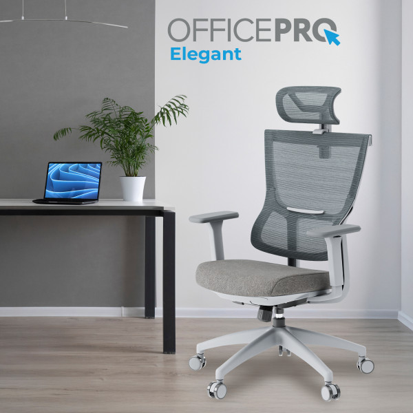Фото - Кресло офисное OfficePro Elegant (OC600-G-DG-DG) Gray/Dark Gray