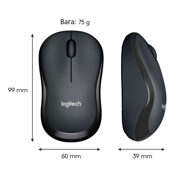 Фото - Мышь беспроводная Logitech M220 Silent Charcoal USB (910-004878)
