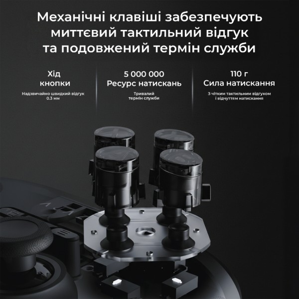 Фото - Геймпад Ajazz 2.4G/BT/USB (Switch/PC/iOS/Android) RGB Black (GP100S-B)
