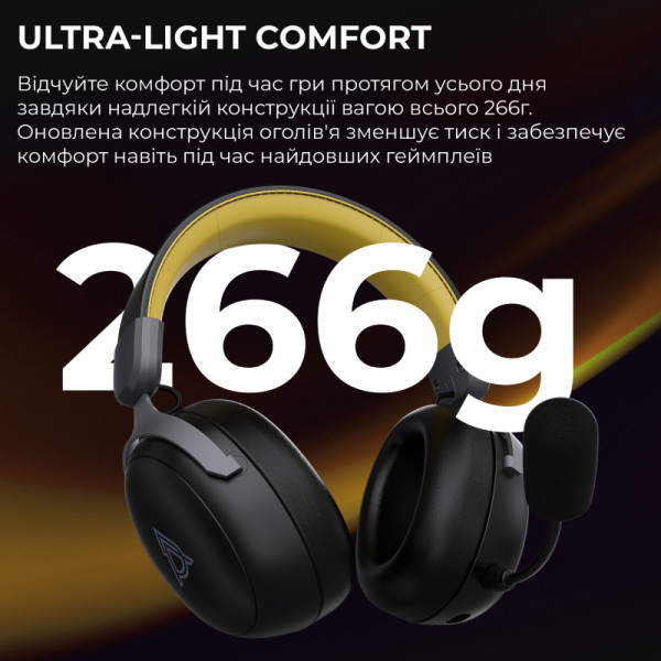 Фото - Гарнітура бездротова ігрова Ajazz AHM08 MAX 3-Mode Black (AHM08-MAX-BGY)