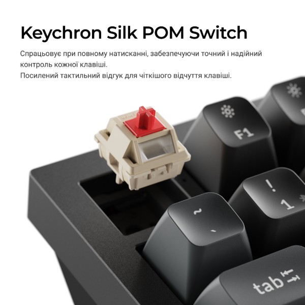 Фото - Клавіатура бездротова Keychron Q1 Ultra Red Switch Black RGB (Q1U-M1-UA)