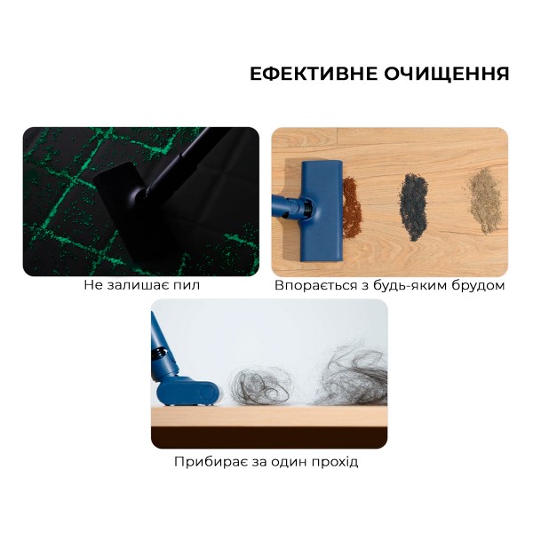 Фото - Пылесос ручной для дома Deerma Corded Stick Vacuum Cleaner Blue (DX1000W)