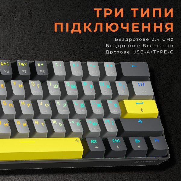 Фото - Клавіатура бездротова ігрова GamePro MK130G Pro