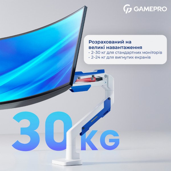 Фото - Крепление настольное GamePro MAG701WBL White&Blue