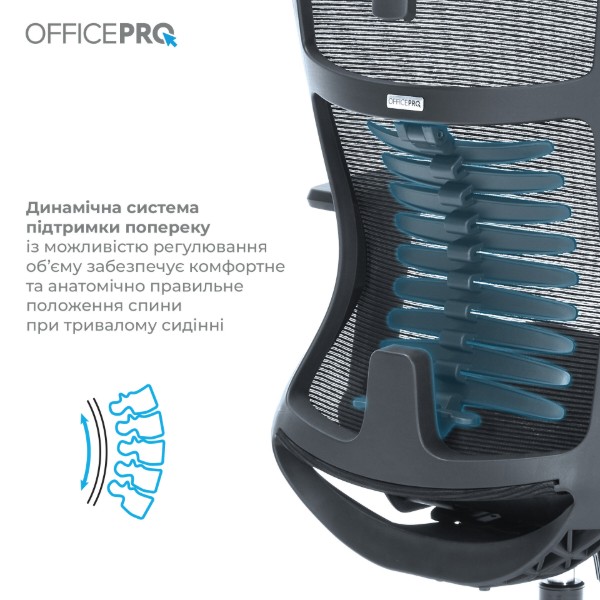 Фото - Крісло офісне OfficePro Balance (OC620-B-DG-DG) Black/Dark Gray
