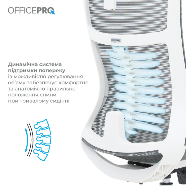 Фото - Крісло офісне OfficePro Balance (OC620-W-DG-DG) White/Dark Gray