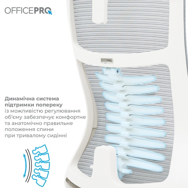 Фото - Крісло офісне OfficePro Balance (OC620-W-LG-LG) White/Light Gray