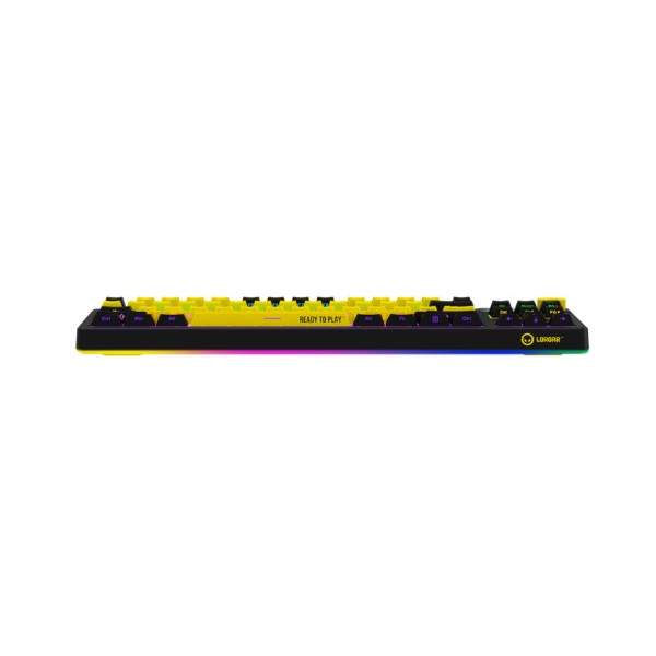 Фото - Клавиатура беспроводная игровая Lorgar KBP70TKLW Wireless TKL Mechanical Pro Black-Yellow (LRG-KBP70TKLW-YL-US)