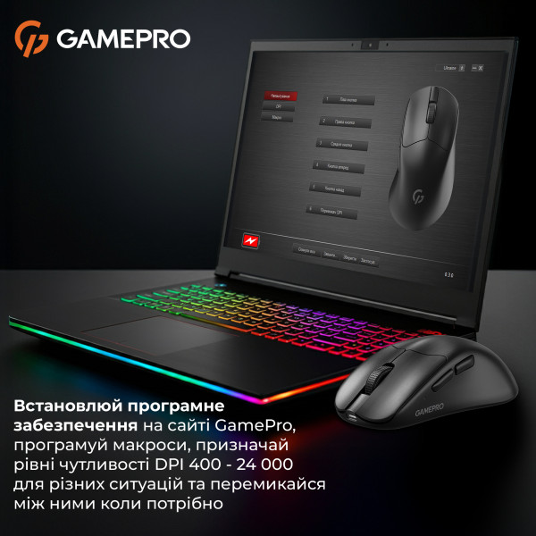 Фото - Миша бездротова ігрова GamePro Genesis Avenger Wireless Black (GM096B) 