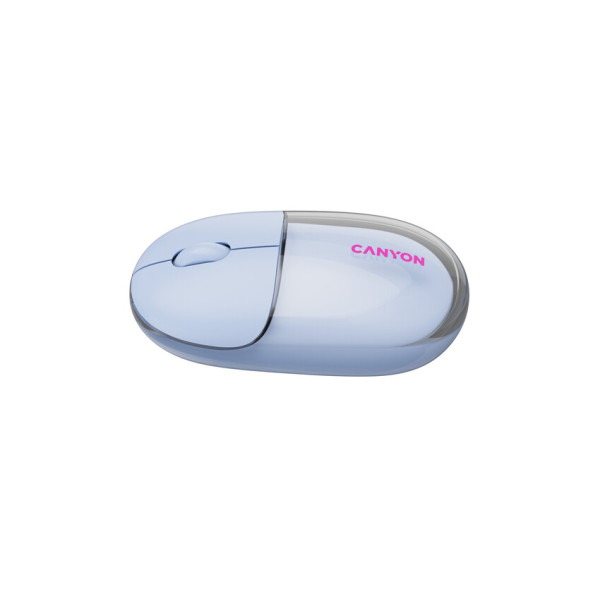 Фото - Миша бездротова Canyon OnClick 24 Dual-mode Silent Transparent/Blue (CNS-CMSW24BL)