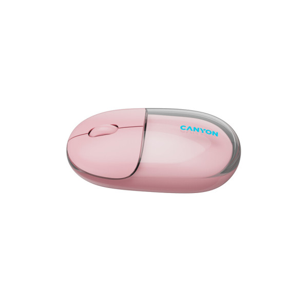 Фото - Миша бездротова Canyon OnClick 24 Dual-mode Silent Transparent/Pink (CNS-CMSW24P)